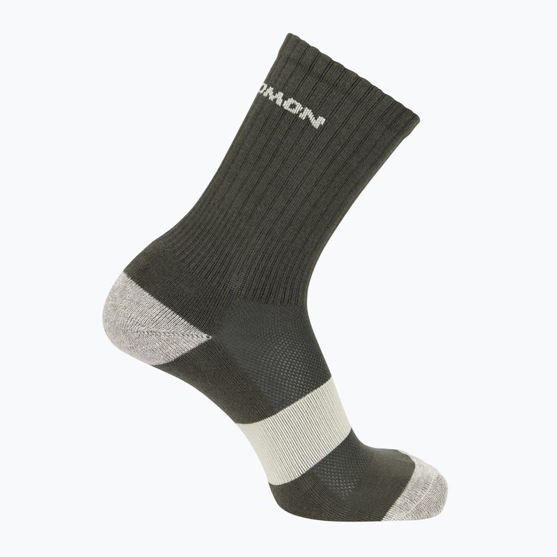 Salomon Evasion Crew 2 Paar olivfarbene Nacht/Alphasocken 2