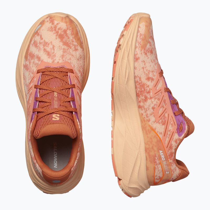 Salomon Aero Glide 2 Damen Laufschuhe spice route/peach quartz/fresh salmon 13