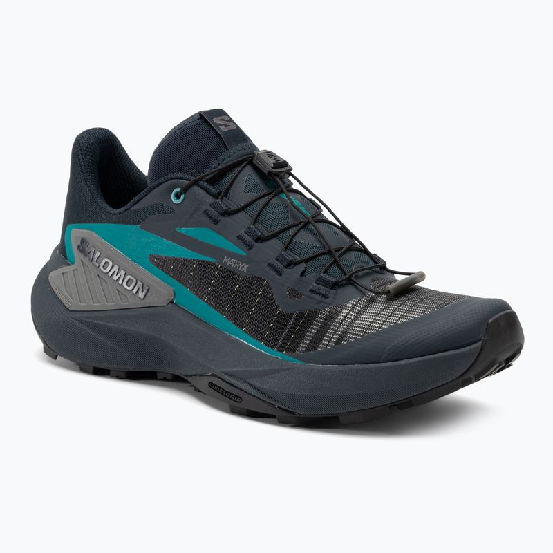 Salomon Genesis Herren Laufschuhe carbon/tahitian tide/quiet shade