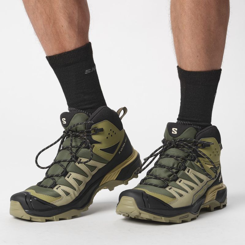 Schuhe Trekking Herren Salomon X Ultra 360 MID GTX olive night/slate green/southern moss 14