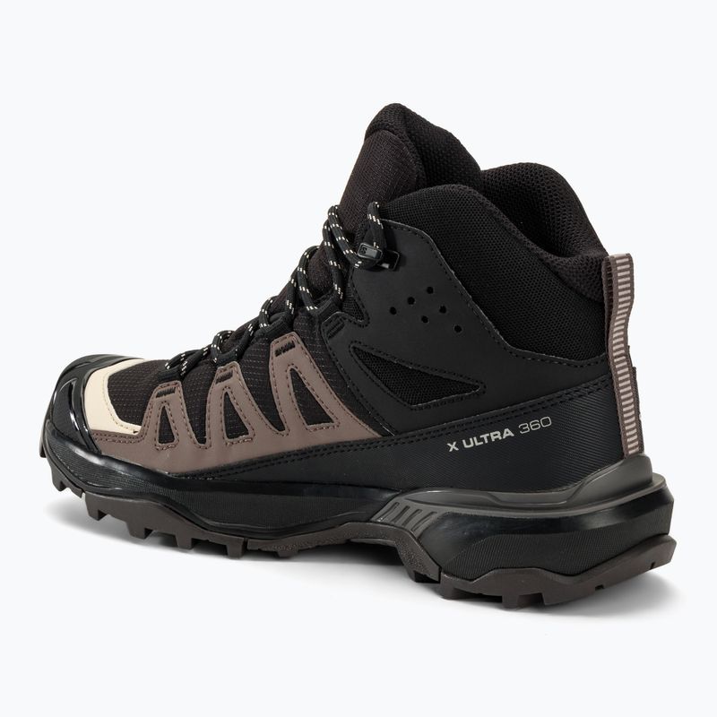 Damen-Wanderschuhe Salomon X Ultra 360 MID GTX schwarz/pflaume kitten/schiefer 3