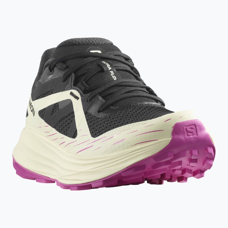 Salomon Ultra Flow Damen Laufschuhe schwarz/transparent gelb/rosa violett 8