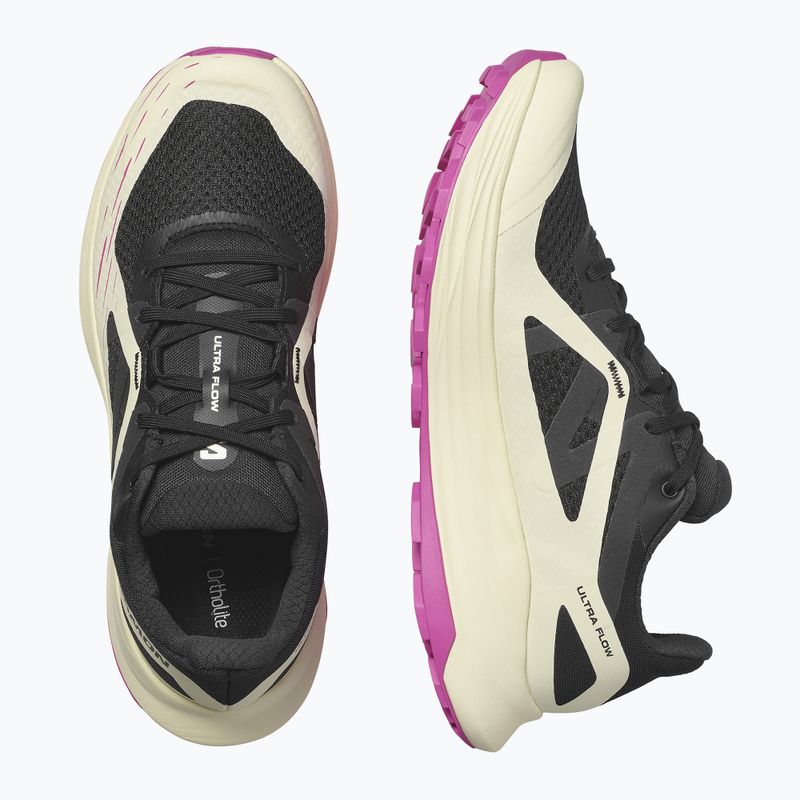 Salomon Ultra Flow Damen Laufschuhe schwarz/transparent gelb/rosa violett 13