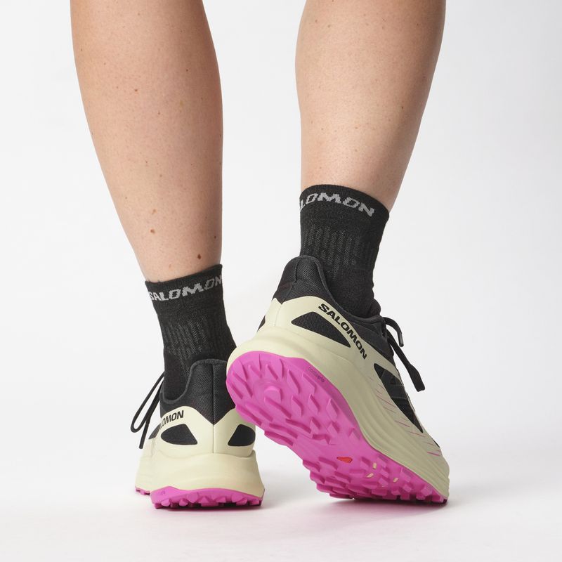 Salomon Ultra Flow Damen Laufschuhe schwarz/transparent gelb/rosa violett 15