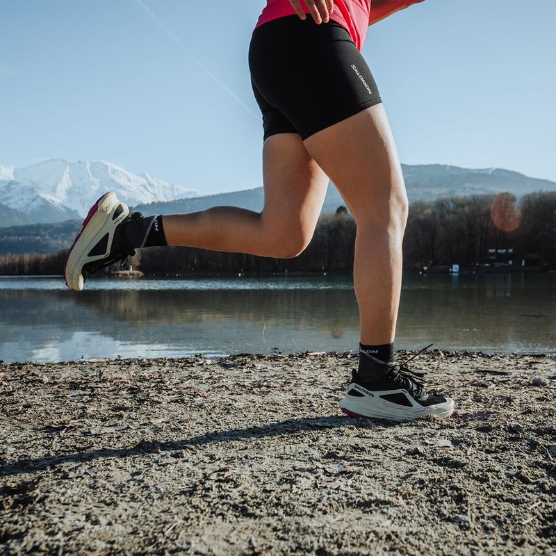 Salomon Ultra Flow Damen Laufschuhe schwarz/transparent gelb/rosa violett 16