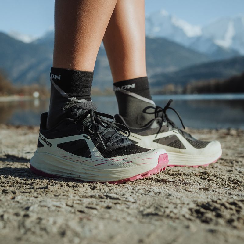 Salomon Ultra Flow Damen Laufschuhe schwarz/transparent gelb/rosa violett 18