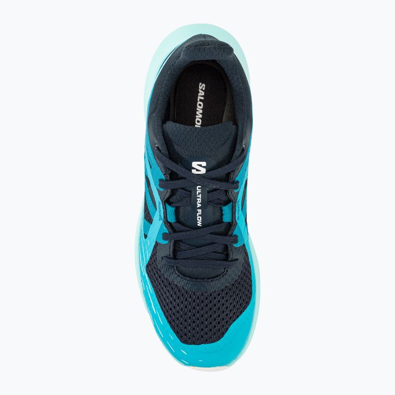 Salomon Ultra Flow Damen Laufschuhe carbon/peacock blau/weiß 5