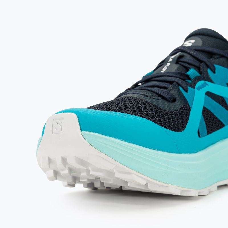 Salomon Ultra Flow Damen Laufschuhe carbon/peacock blau/weiß 7