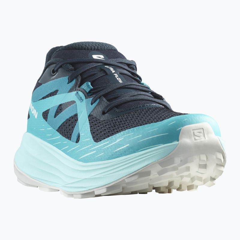 Salomon Ultra Flow Damen Laufschuhe carbon/peacock blau/weiß 8