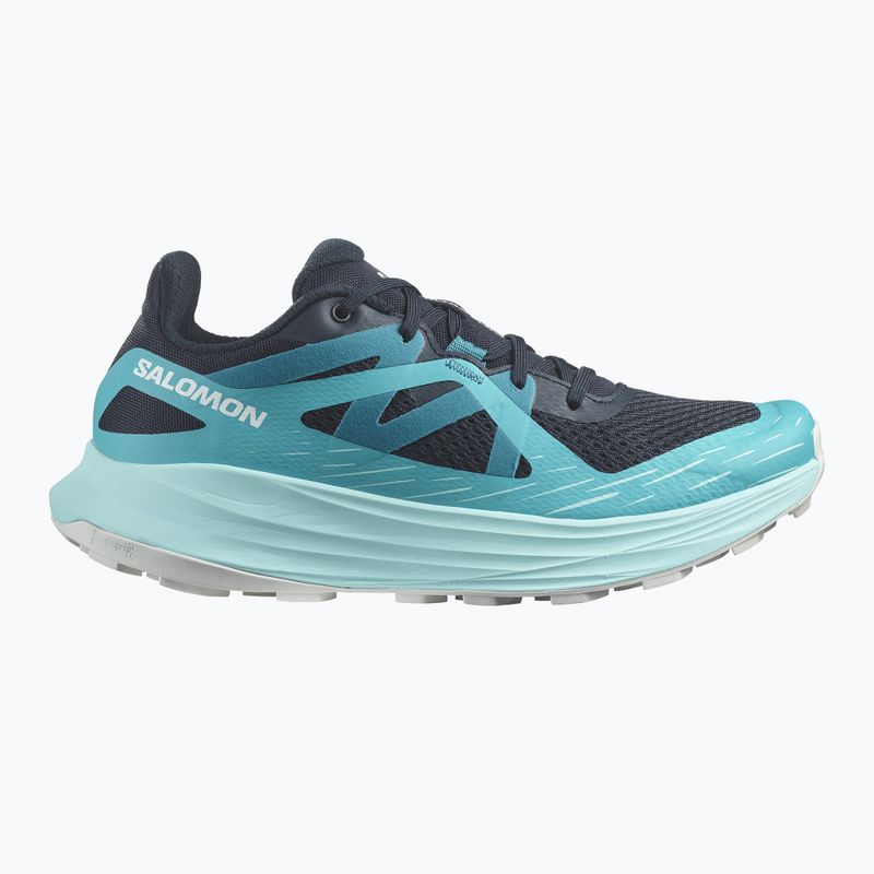 Salomon Ultra Flow Damen Laufschuhe carbon/peacock blau/weiß 9