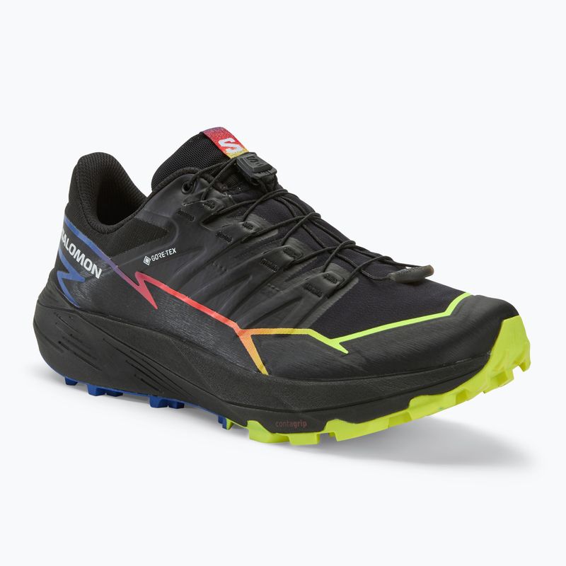 Salomon Thundercross GTX Herren Laufschuhe schwarz/surf the web/safety yellow