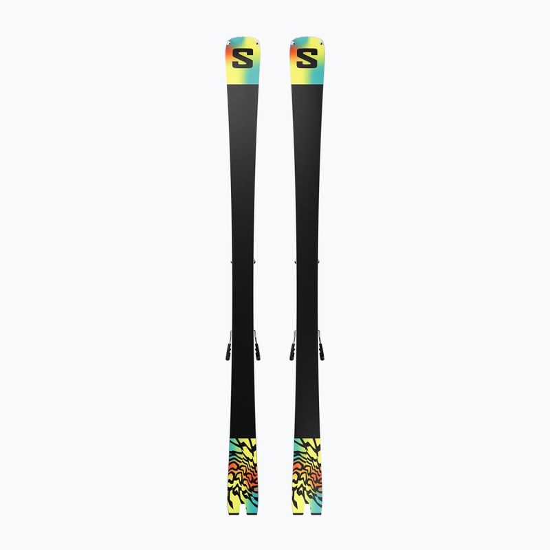 Abfahrtski Salomon Addikt Pro 76 + Schnürung MI12 GW white/black/capri breeze 2