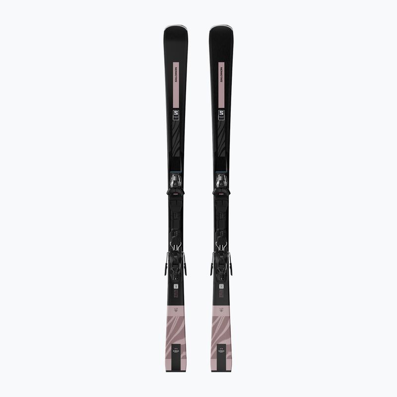 Damen-Abfahrtsski Salomon S/Max N°8 + Bindung M10 GW schwarz/rosa gold met.