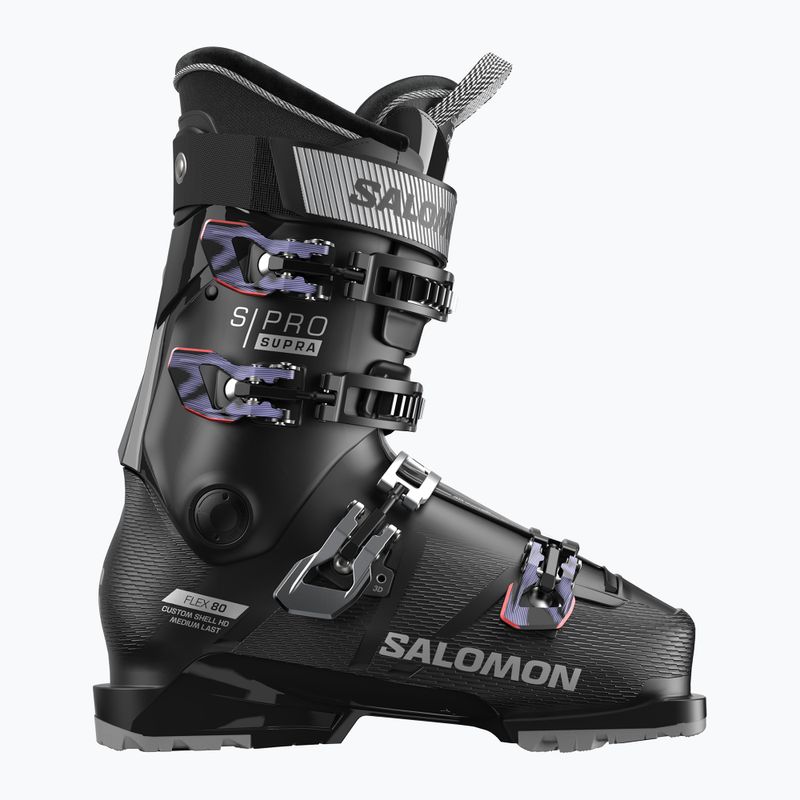 Damen-Skischuhe Salomon S/Pro Supra 80 W GW black/silver metallic/sweet lavender 6