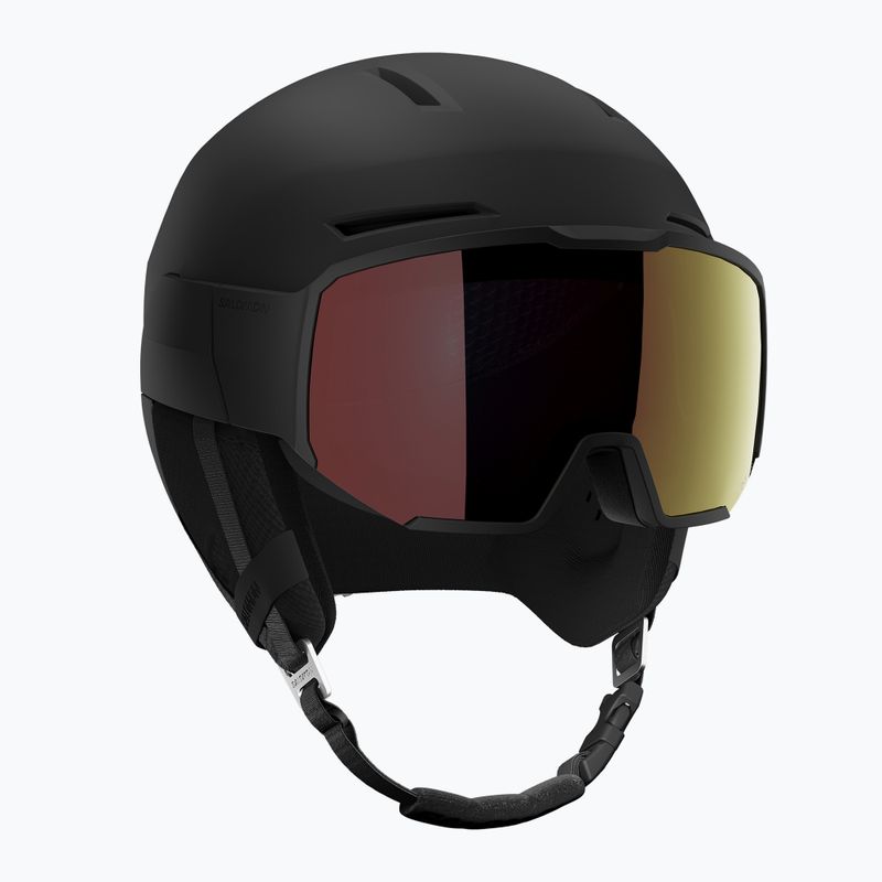 Skihelm Salomon Osmo Pro Sigma Photo schwarz/mohnrot