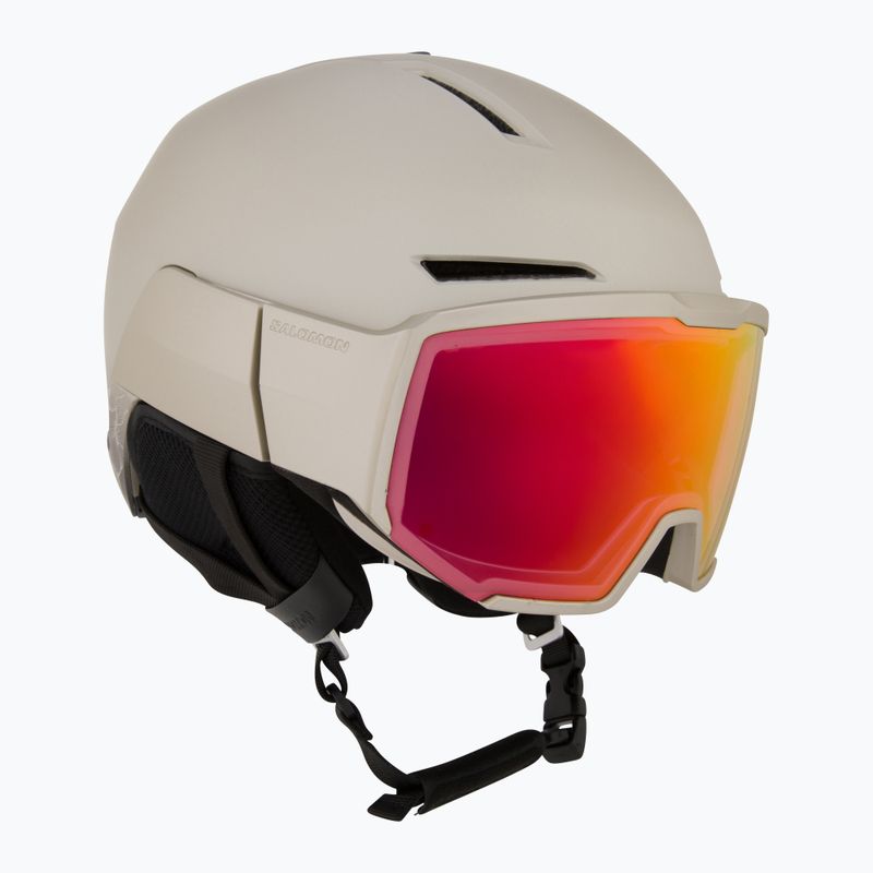 Skihelm Salomon Osmo Pro Sigma Photo light bronze met/black/poppy red
