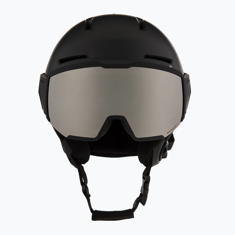 Skihelm Salomon Osmo black/flash tonic orange 2