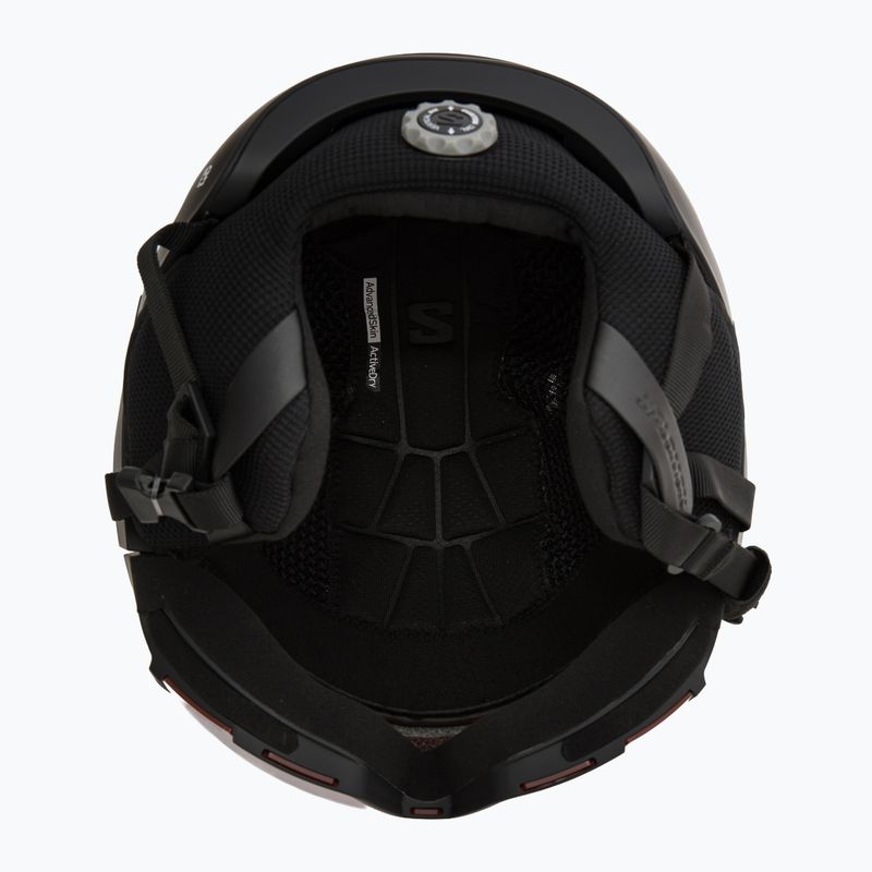Skihelm Salomon Osmo black/flash tonic orange 5