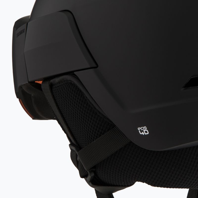 Skihelm Salomon Osmo black/flash tonic orange 7