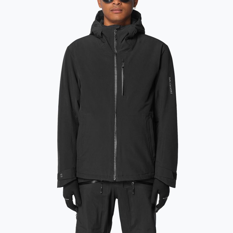 Herren-Skijacke Salomon Highland deep black