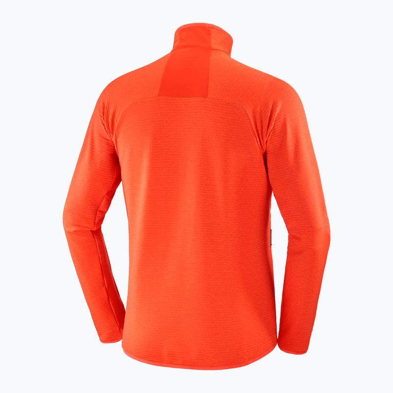 Herren Salomon Essential Lightwarm FZ Trekking Sweatshirt Kirsche Tomate 6