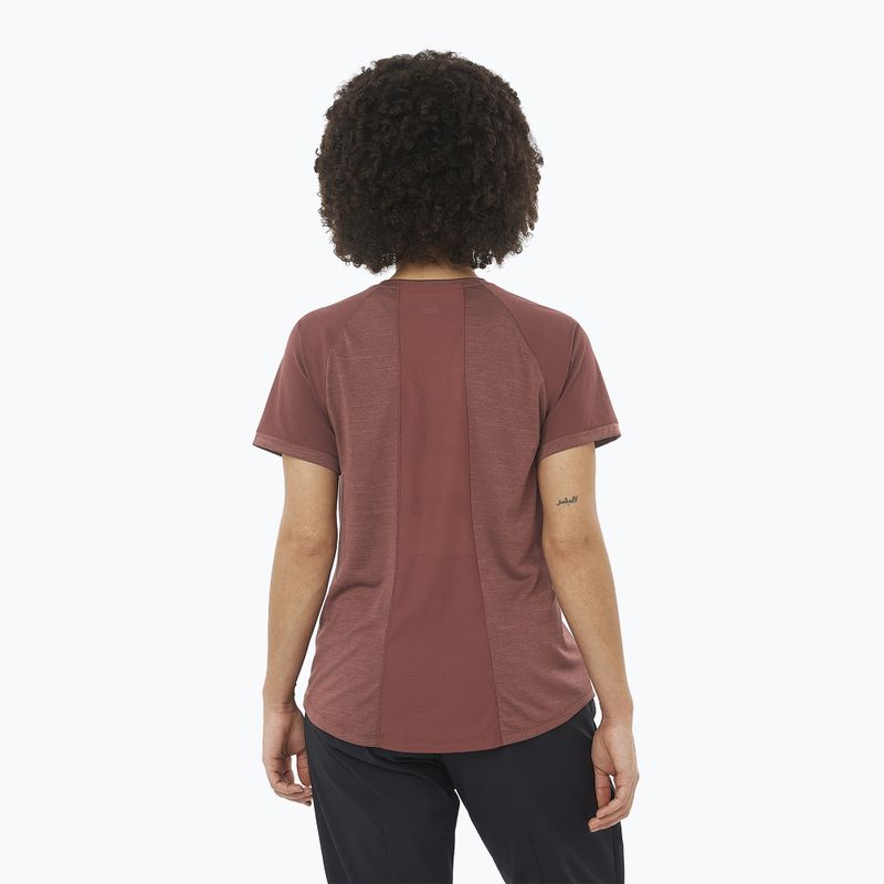 Damen-Trekking-T-Shirt Salomon Outline rum raisin 2