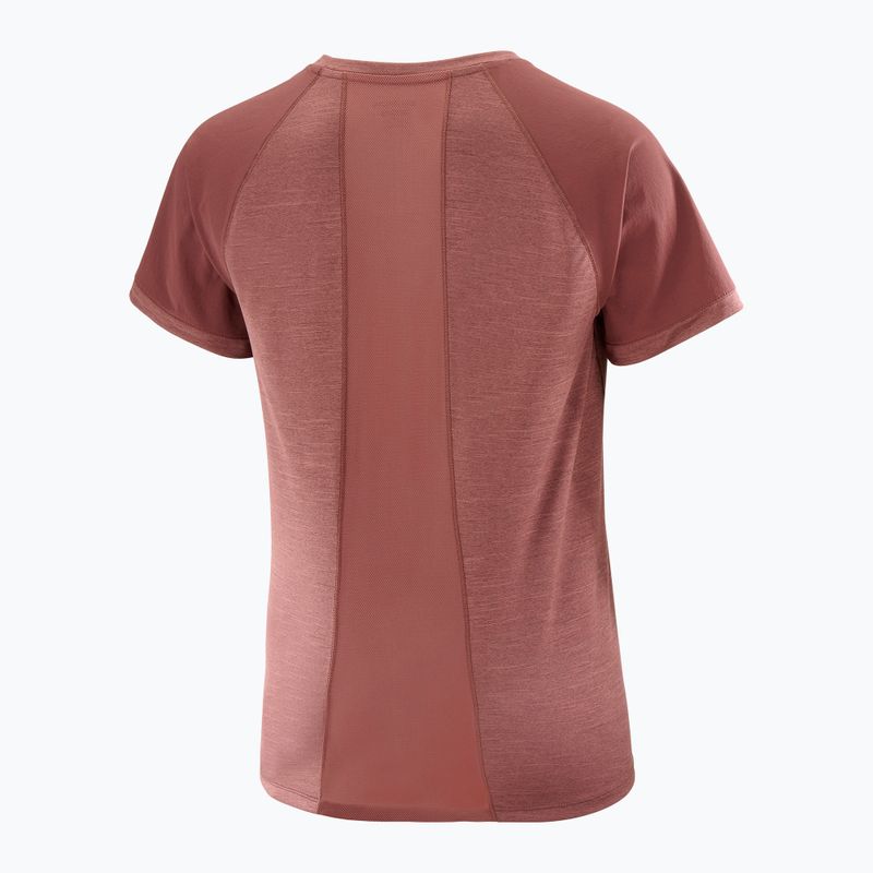 Damen-Trekking-T-Shirt Salomon Outline rum raisin 4