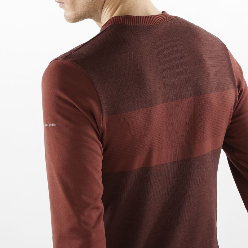 Thermoactives Longsleeve Herren Salomon Essential Wool rum raisin 3