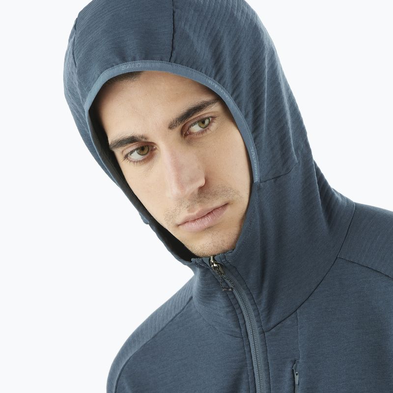 Herren Salomon Essential Lightwarm Hd midinight navy trekking sweatshirt 3