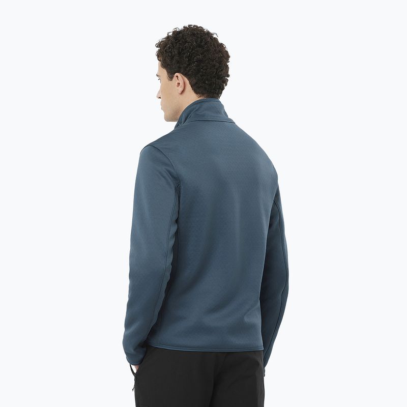 Herren Salomon Essential Midwarm Fz Mitternacht navy Trekking Sweatshirt 2