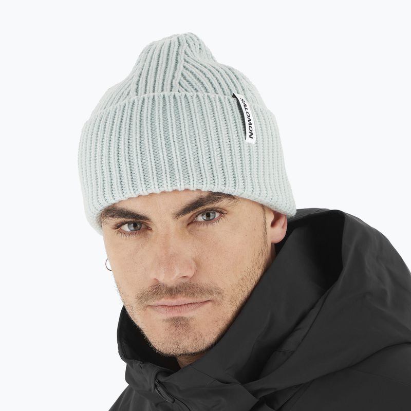 Wintermütze Salomon Snowbird misty blue 2