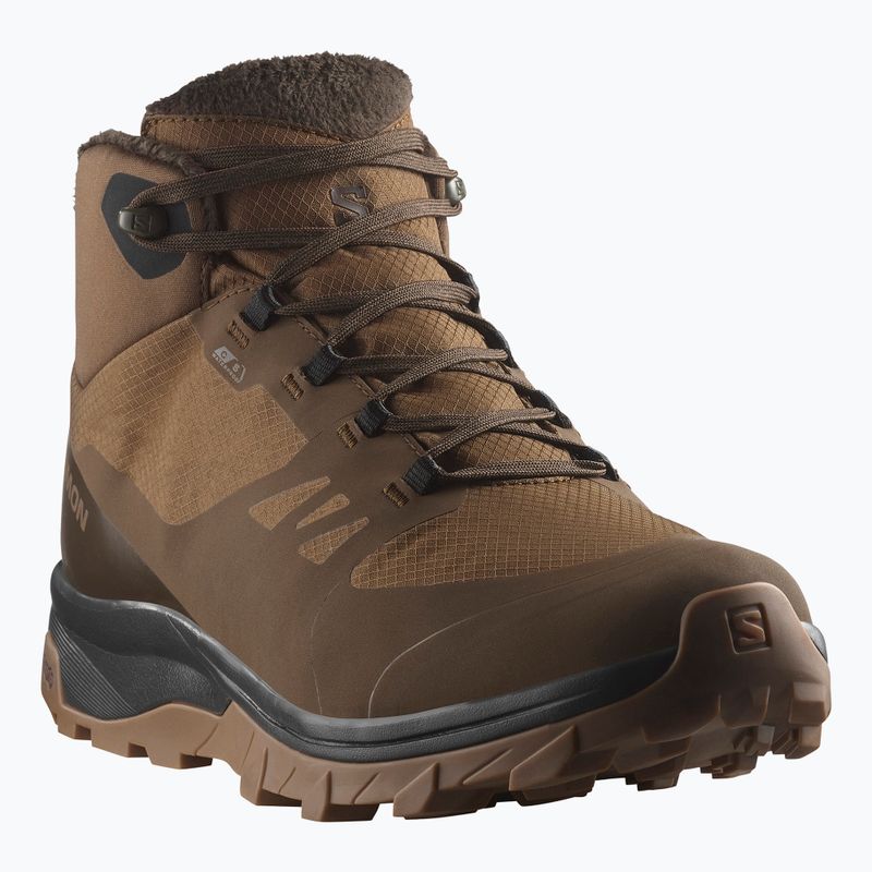 Wanderschuhe Herren Salomon Outsnap CSWP dark darth/ delicioso/ gum 8 8