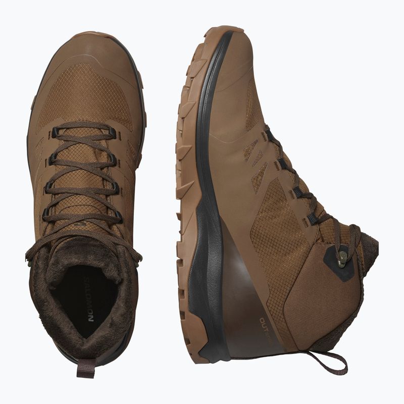 Wanderschuhe Herren Salomon Outsnap CSWP dark darth/ delicioso/ gum 8 13