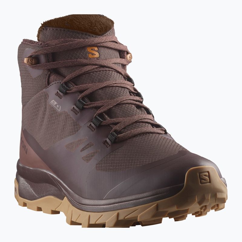 Salomon Outsnap CSWP Damen Wanderschuhe schwarz Kaffee/Pfefferkorn/Gum 8