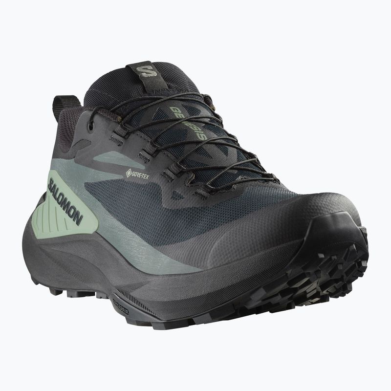 Herren-Laufschuhe Salomon Genesis GTX schwarz/agave grün/urban chic 8