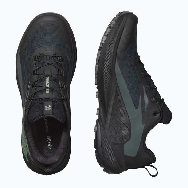 Herren-Laufschuhe Salomon Genesis GTX schwarz/agave grün/urban chic 13