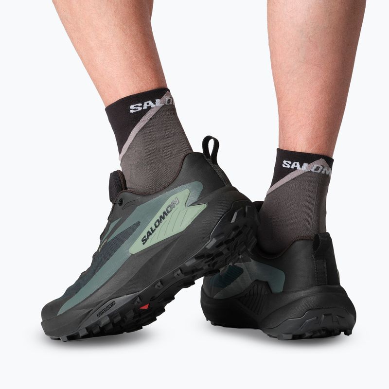 Herren-Laufschuhe Salomon Genesis GTX schwarz/agave grün/urban chic 15
