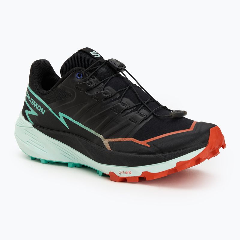 Laufschuhe Damen Salomon Thundercross black/cherry tomato/electric green