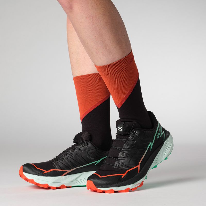 Laufschuhe Damen Salomon Thundercross black/cherry tomato/electric green 8