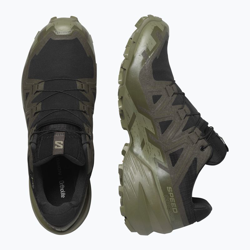 Herren-Laufschuhe Salomon Speedcross 6 GTX schwarz/torf/tiefes Flechtengrün 6