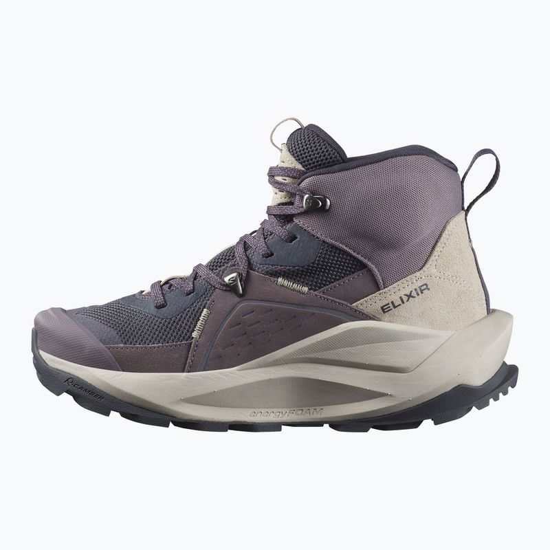 Wanderschuhe Damen Salomon Elixir Mid GTX nine iron/shark/silver cloud 10