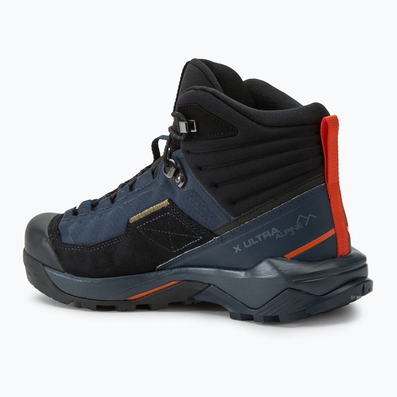 Schuhe Trekking Herren Salomon X Ultra Alpine MID GTX blue nights/black/red orange 3