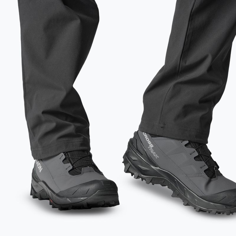 Herren-Trekking-Schuhe Salomon Crosstrak Powder WP asphalt/schwarz/sharkskin 8
