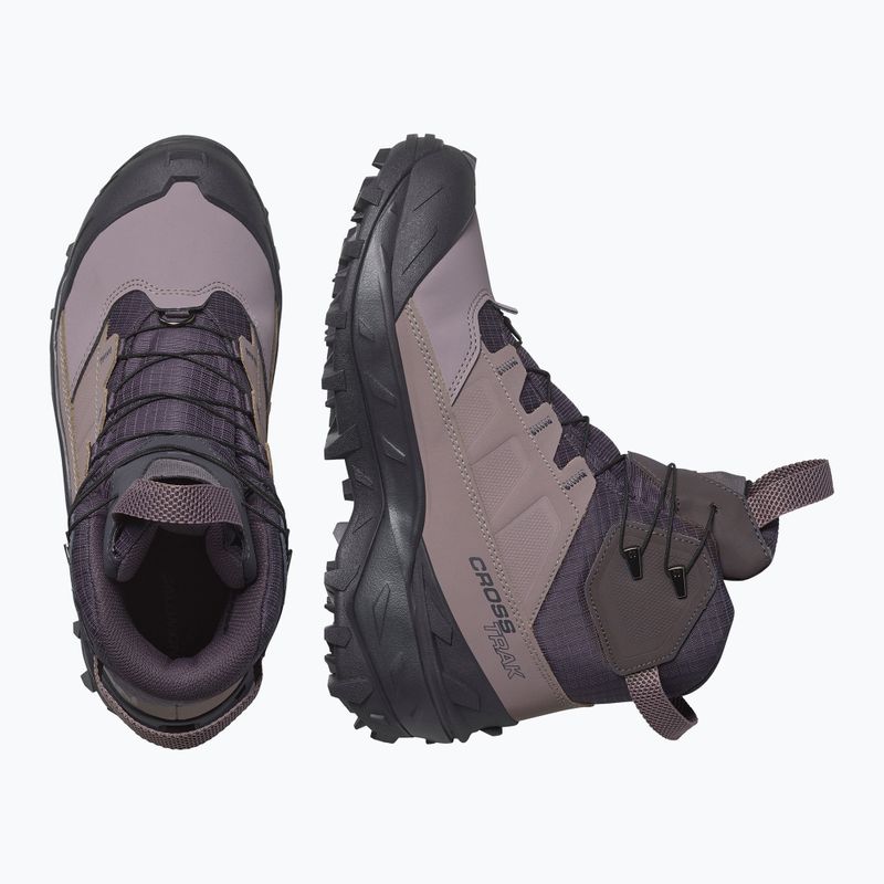 Damen-Trekkingschuhe Salomon Crosstrak Powder WP nine iron/shark 3