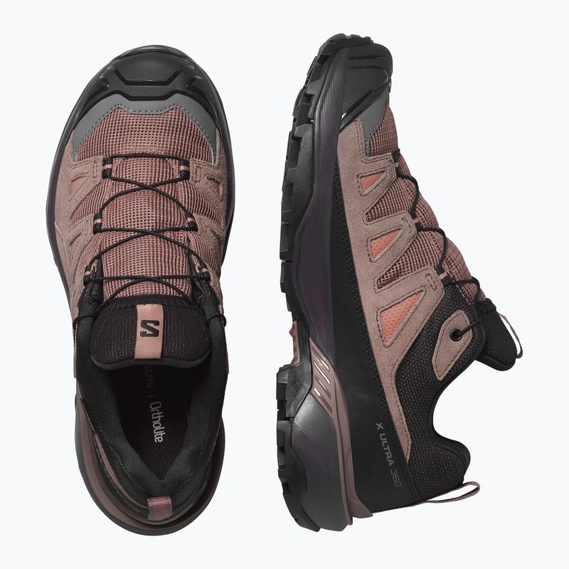 Damen-Trekkingschuhe Salomon X ULTRA 360 LTR GTX cognac/peppercorn/black 5
