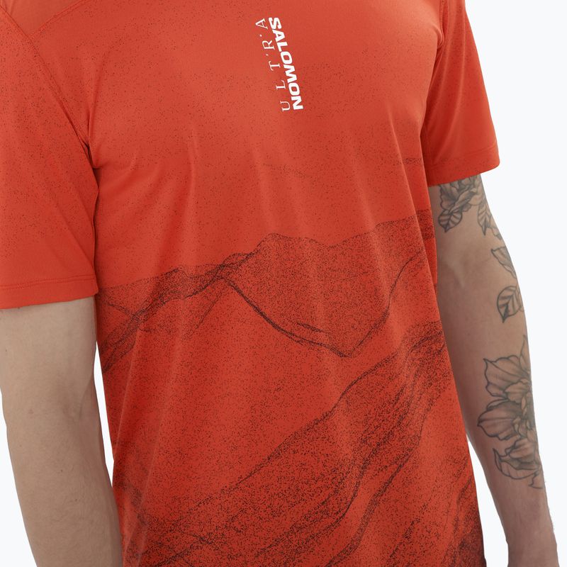 Herren Laufshirt Salomon S/Lab Ultra Tee Aop verbrannt sienna 3