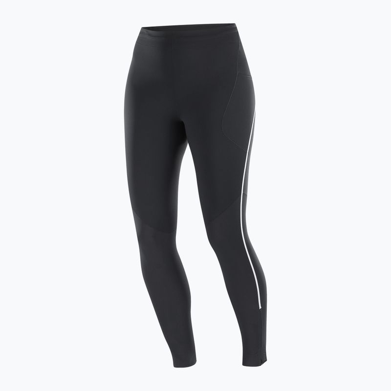 Damen-Laufleggings Salomon Sense Aero Stow tiefschwarz 6