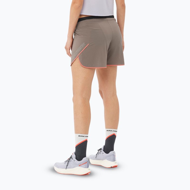 Salomon Sense Aero 5" Eisen/Neon Flamme Laufshorts für Damen 2