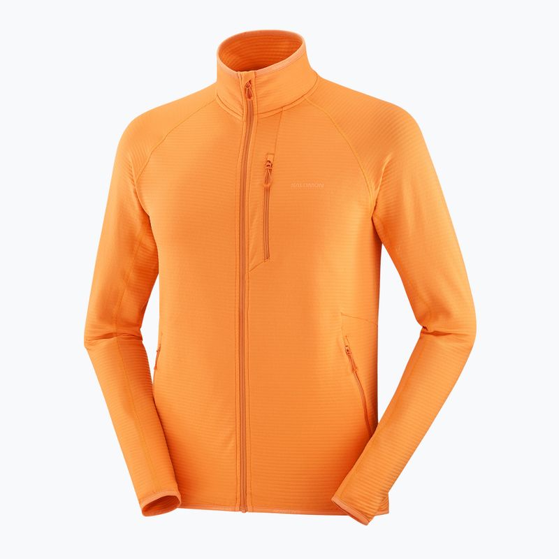 Trekking Hoodie Sweatshirt Herren Salomon Lightwarm Full Zip turmeric 7