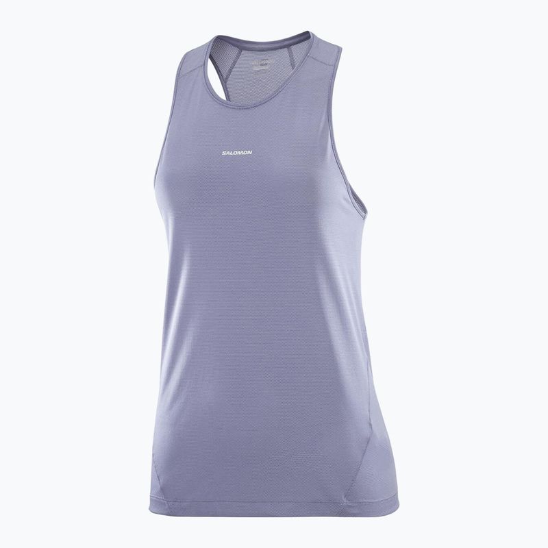 Lauf Tank Top Damen Salomon Shakeout Core Tank blue granite 4